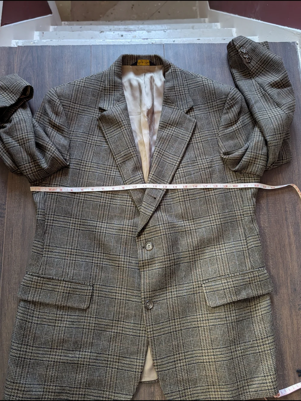 Brooks Brothers Vintage Made in USA Brown Plaid Tweed Sport Coat 43R